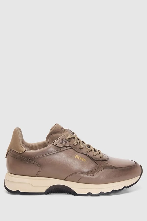 ΔΕΡΜΑΤΙΝΑ ΠΑΠΟΥΤΣΙΑ BOSS SHOES - TAUPE BURN